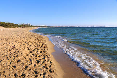Salento beach in Italy. Lido Rivabella in Apulia region.