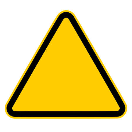 Blank triangle warning sign template. Simple vector sign.のイラスト素材