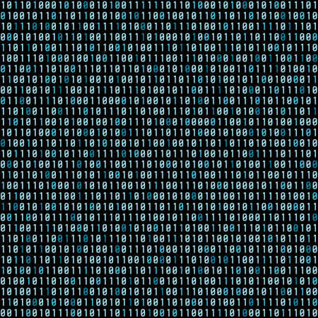 Binary code seamless vector texture. Abstract blue binary background.のイラスト素材