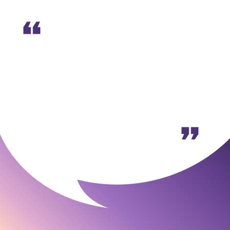 Blank quote template. Empty speech bubble vector illustration with copyspace.のイラスト素材