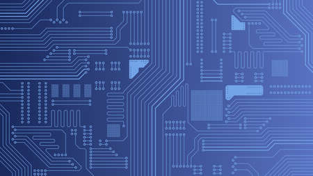 Electronic circuit board blue texture. Technology design abstract concept vector illustration....