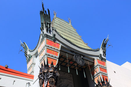 LOS ANGELES, USA - APRIL 5, 2014: TCL Chinese Theatre in Hollywood. Formerly Grauman's Chinese Theatre, the famous landmark dates back to 1926.のeditorial素材
