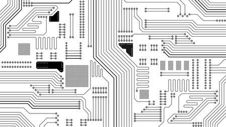 High tech background. Electronic circuit board vector. Technology background.のイラスト素材