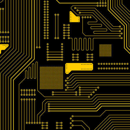 Circuit board connection digital technology background. Vector electronic circuits background.のイラスト素材
