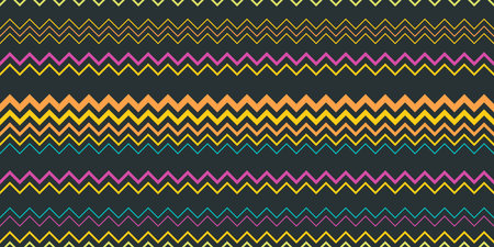 Chevron seamless pattern. Zigzag fashion design. Zigzag seamless vector texture. Colorful zigzag...
