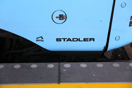 SALZBURG, AUSTRIA - AUGUST 4, 2022: Stadler Kiss passenger train of Westbahn railways at Salzburg...