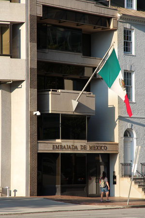WASHINGTON, USA - JUNE 14, 2013: Embassy of Mexico (Embajada de Mexico) in Washington DC.のeditorial素材