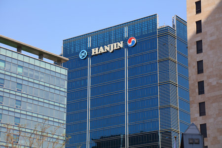 SEOUL, SOUTH KOREA - APRIL 9, 2023: Hanjin Building in Seoul. Hanjin Group is a Korean chaebol...