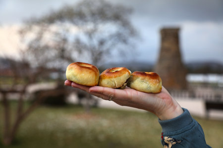 Gyeongju bread (Hwangnam-ppang) - local specialty pastry in Korean cuisine. Small sweet pastry with...