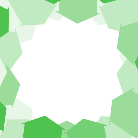 Arrows pointing to the middle. Arrow green border social media template - square social media...