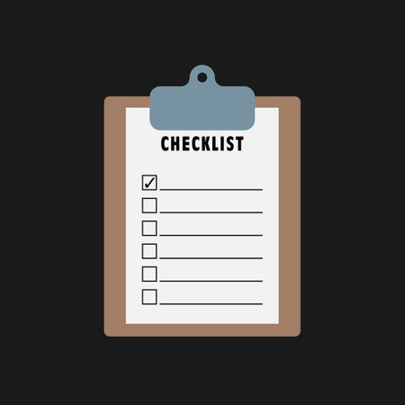 Checklist clipboard plan isolated vector template. Checklist flat illustration.の写真素材