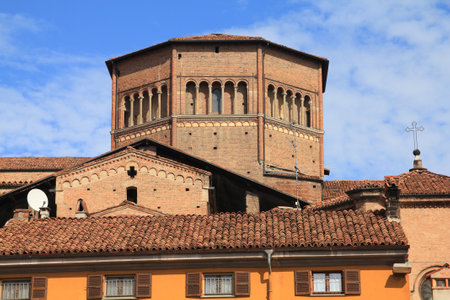 Piacenza city, Italy - Emilia-Romagna region. Piacenza Cathedral.の写真素材