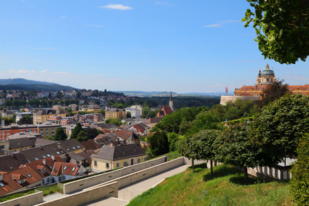 Melk town view in Austria. Wachau region of Austria.の写真素材