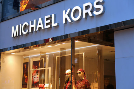 COLOGNE, GERMANY - SEPTEMBER 21, 2020: Michael Kors premium fashion store in Hohe Strasse (High...