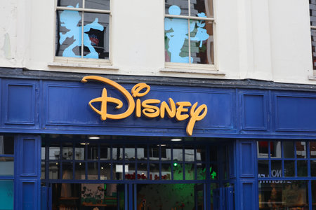 DUBLIN, IRELAND - JULY 5, 2024: Disney brand store at famous Grafton Street in downtown Dublin, Ireland.のeditorial素材