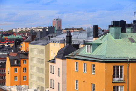 Stockholm city, Sweden - architecture in Norrmalm district.の写真素材