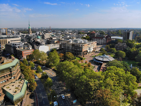 Dortmund city, Germany. Urban aerial view of Dortmund.