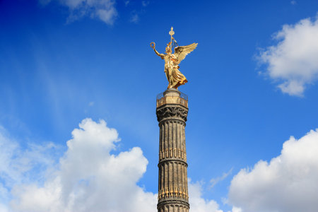 Victory Column (Siegessaule) in Berlin, Germany. Capital city monument.の写真素材