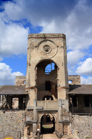 Krzyztopor castle in Poland. Ruined building - old landmark.の写真素材
