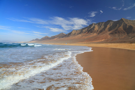 Cofete beach in Fuerteventura island of Canary Islands, Spain.の写真素材