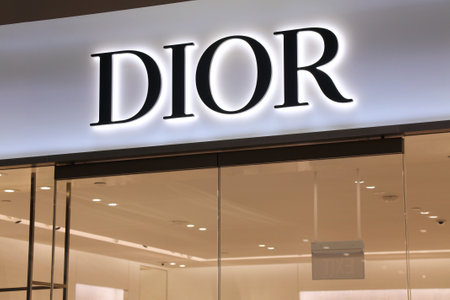 SINGAPORE CITY, SINGAPORE - MARCH 12, 2024: Dior premium brand fashion store in Marina Bay Shoppes in Singapore.のeditorial素材
