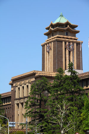 Nagoya City Hall. Local government building in Nagoya, Japan.の写真素材