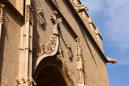 Valencia, Spain. UNESCO World Heritage Site - old Silk Exchange (Lonja de la Seda or Llotja de la Seda).の写真素材