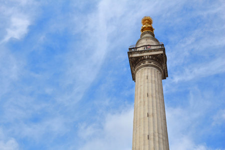 London UK landmark - Monument to the Great Fire of London.の写真素材