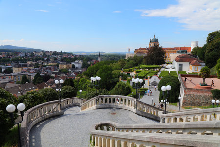 Melk town view in Austria. Wachau region of Austria.の写真素材