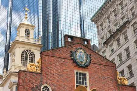 Boston, Massachusetts. Old State House - national landmark on Boston Freedom Trail.の写真素材