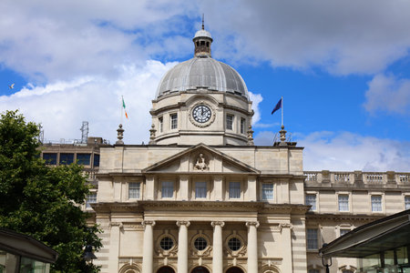 Government Buildings at Merrion Street in Dublin, Ireland. The Edwardian complex houses Department of Taoiseach, Attorney General and Department of Finance.の写真素材
