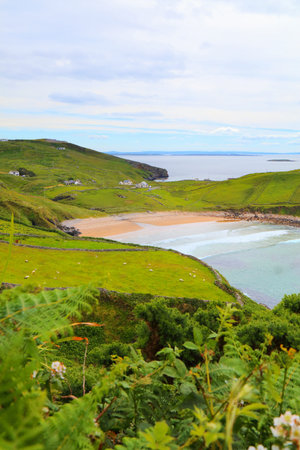 County Donegal in Ireland. Summer view of Muckross Bay Beach near Killybegs. Part of Wild Atlantic Way.の写真素材