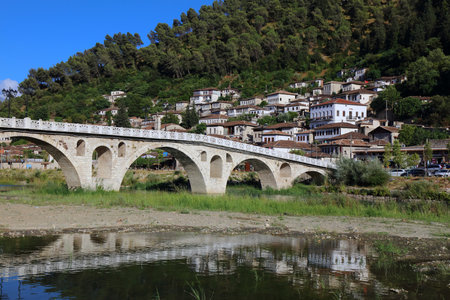 Berat Old Town in Albania. UNESCO World Heritage site. Gorica district.