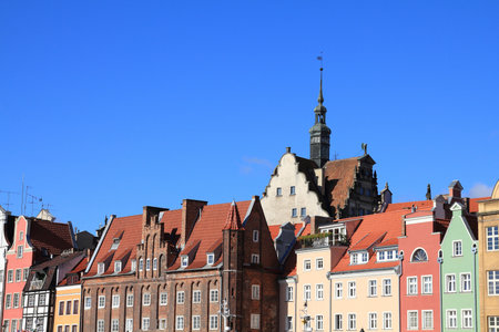 Old Town skyline summer view in Gdansk city, Poland.