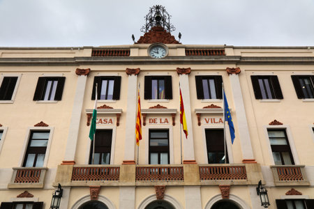Lloret de Mar town in Spain. Casa de la Vila - Town Hall.の写真素材