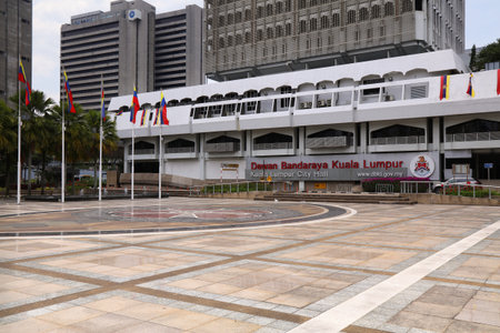 KUALA LUMPUR, MALAYSIA - MARCH 2, 2024: Kuala Lumpur City Hall building (Dewan Bandaraya Kuala...