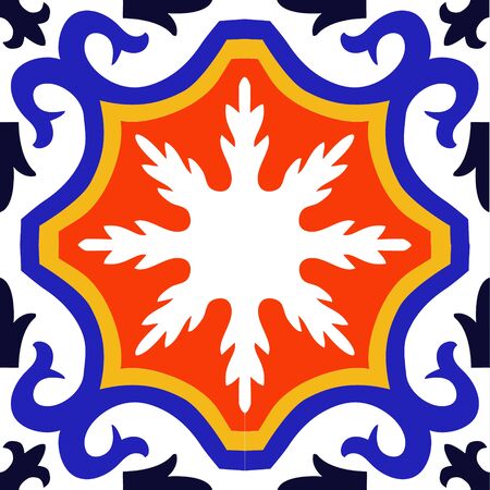 Mosaic, art flower decoration floral.のイラスト素材