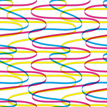 Wavy line background. Seamless pattern. Vector.のイラスト素材