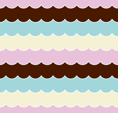 Wavy circles background. Seamless pattern. Vector.のイラスト素材