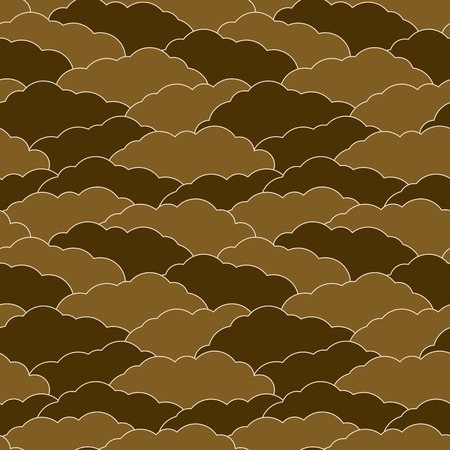 Overlapped clouds background. Seamless pattern.のイラスト素材