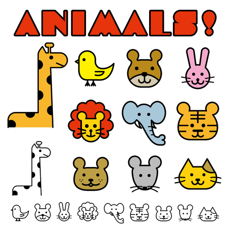 Animals illustration. Icon.のイラスト素材