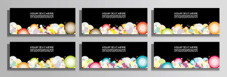 Abstract banners with colorful circles.のイラスト素材