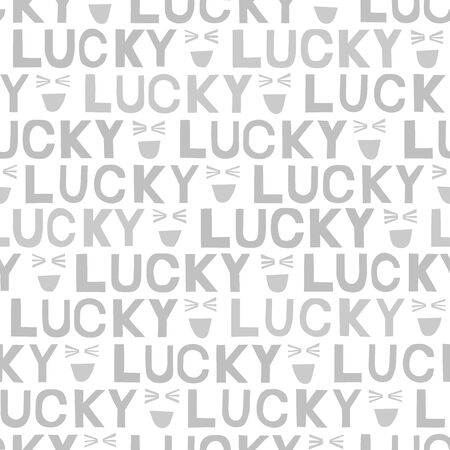 Lucky  smiling faces background. Seamless pattern. Vector.のイラスト素材