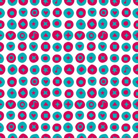Hand written shapes background. Seamless pattern. Vector.のイラスト素材