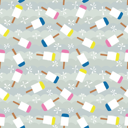 Popsicle background. Seamless pattern. Vector.のイラスト素材