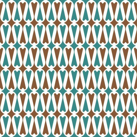 Retro heart background. Seamless pattern. Vector.のイラスト素材