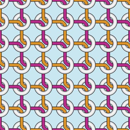 The background of the continuous ring. Seamless pattern.のイラスト素材