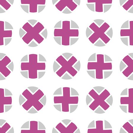 Random cross shapes background. Seamless pattern.のイラスト素材