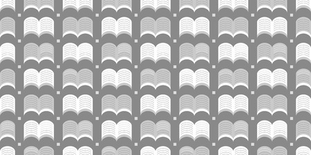 Open Book background. Seamless pattern. Vector.のイラスト素材