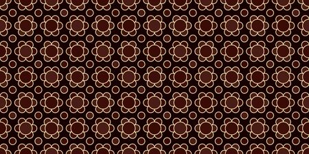 Retro flowers background. Seamless pattern. Vector.のイラスト素材